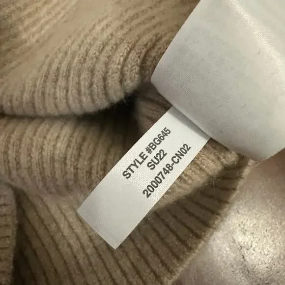 J.CREW Cropped Sweater Tank Tan Cashmere Blend Pullover Ribbed Knit - Picture 10 of 11